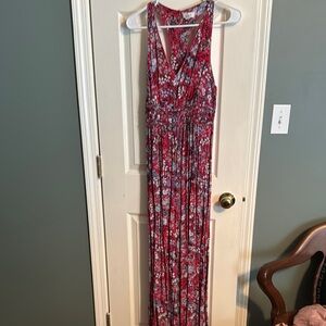 Red Floral Maxi Dress